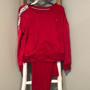 Tommy Hilfiger velour leisure wear - beautiful strawberry 🍓 color, worn once